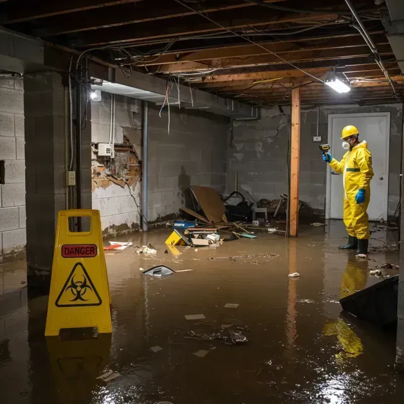 Flooded Basement Electrical Hazard in Oakdale, MN Property